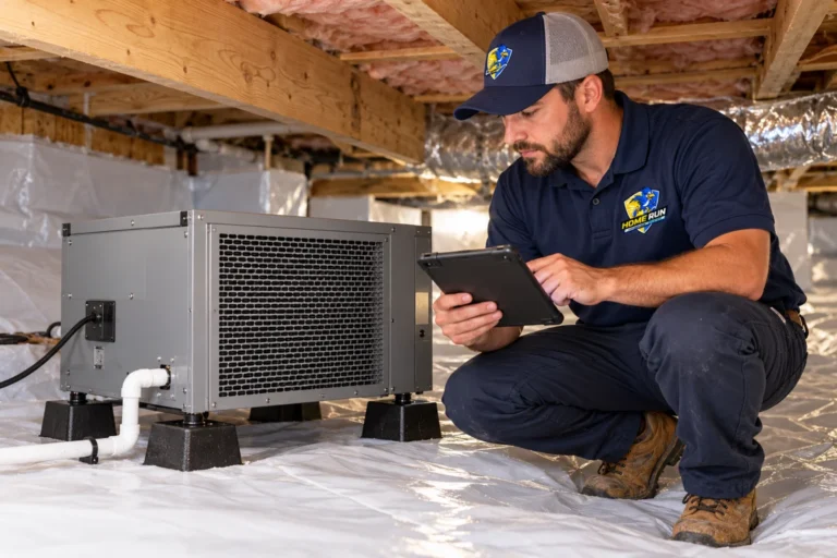 Crawlspace Dehumidifier Installation for residential homes